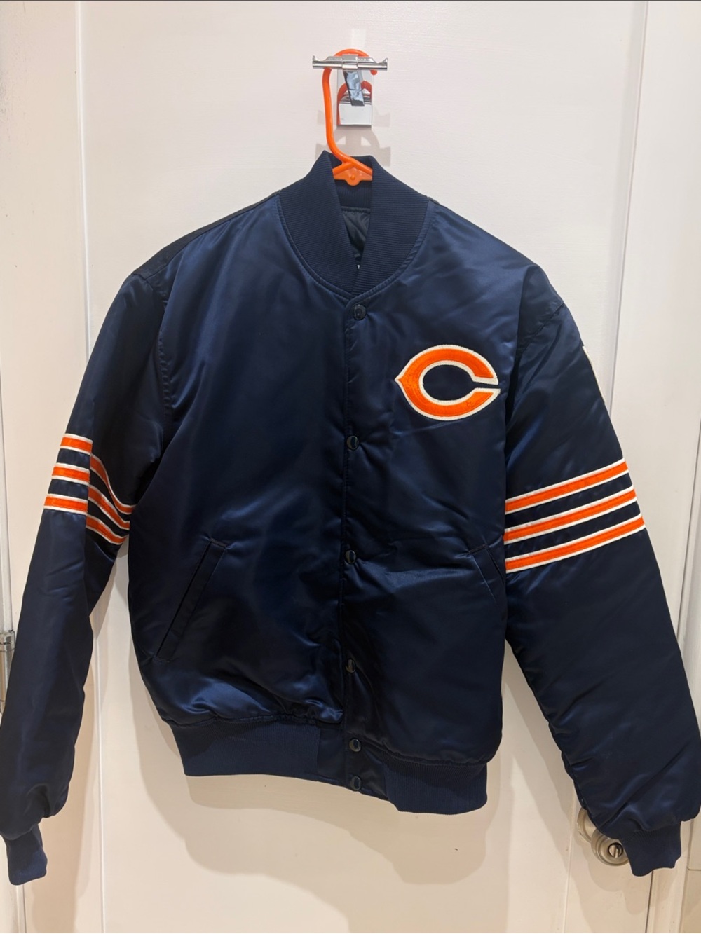 Vintage NFL Starter snap jacket Chicago Bears satin made in the USA